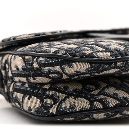Christian Dior Oblique Mini Saddle Bag Blue 10 of 13