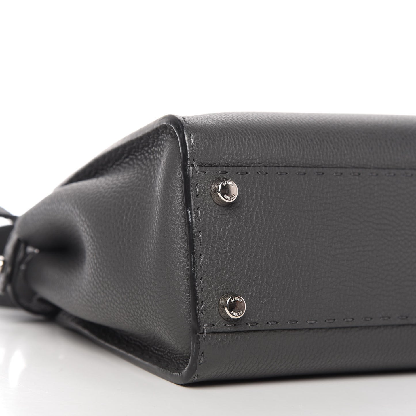 Cuoio Romano Selleria Bi-Color Medium Peekaboo Iconic Satchel Asfalto Latte