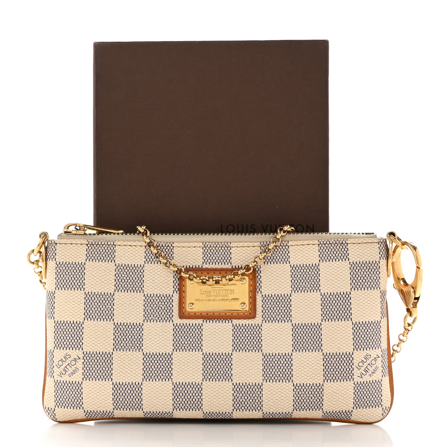 Louis Vuitton Damier Azur Pochette Milla MM 10 of 10