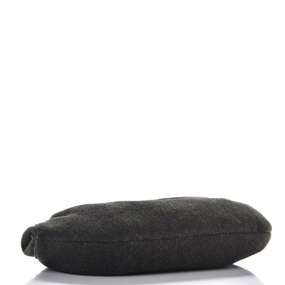 Prada Wool Crystal Clutch Black Militare 4 of 7