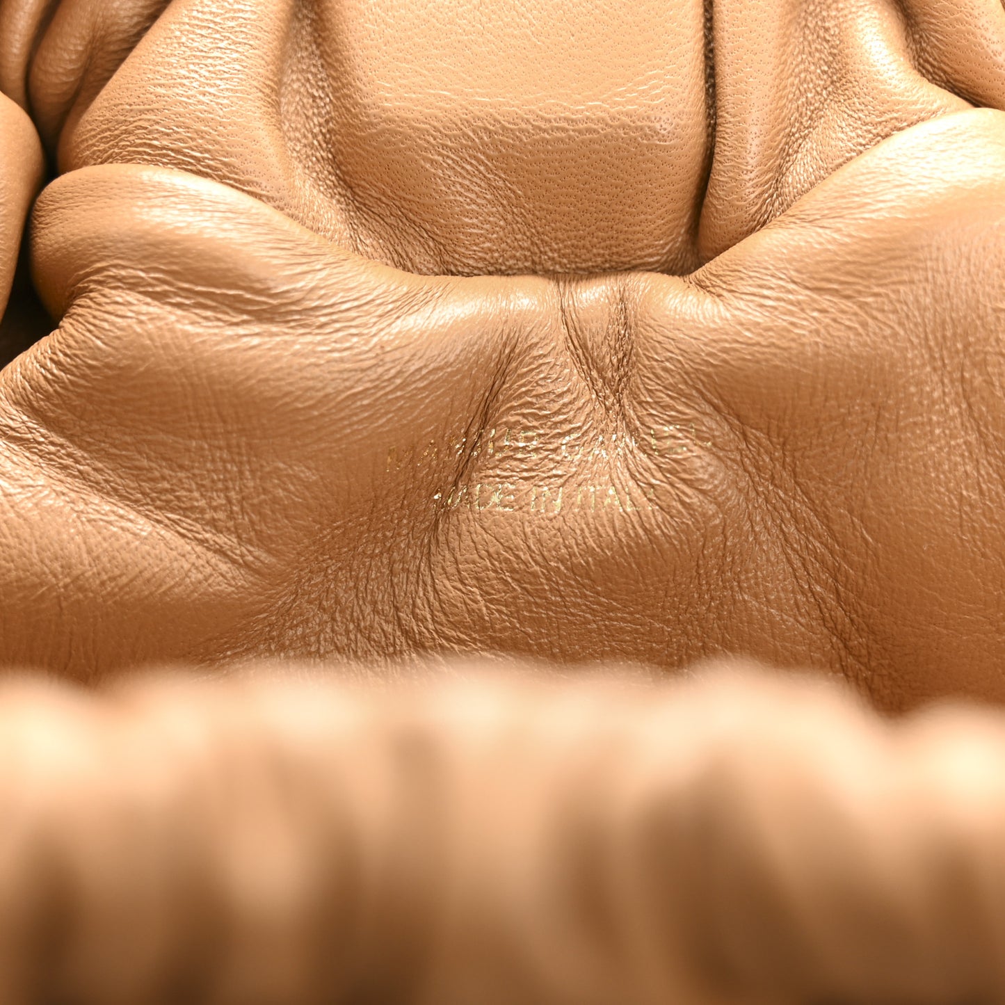 Lambskin Cloud Mini Clutch Caramel