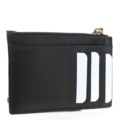 Balenciaga Grained Calfskin Neo Classic Brass Hardware Long Coin Case Card Holder Black 4 of 7