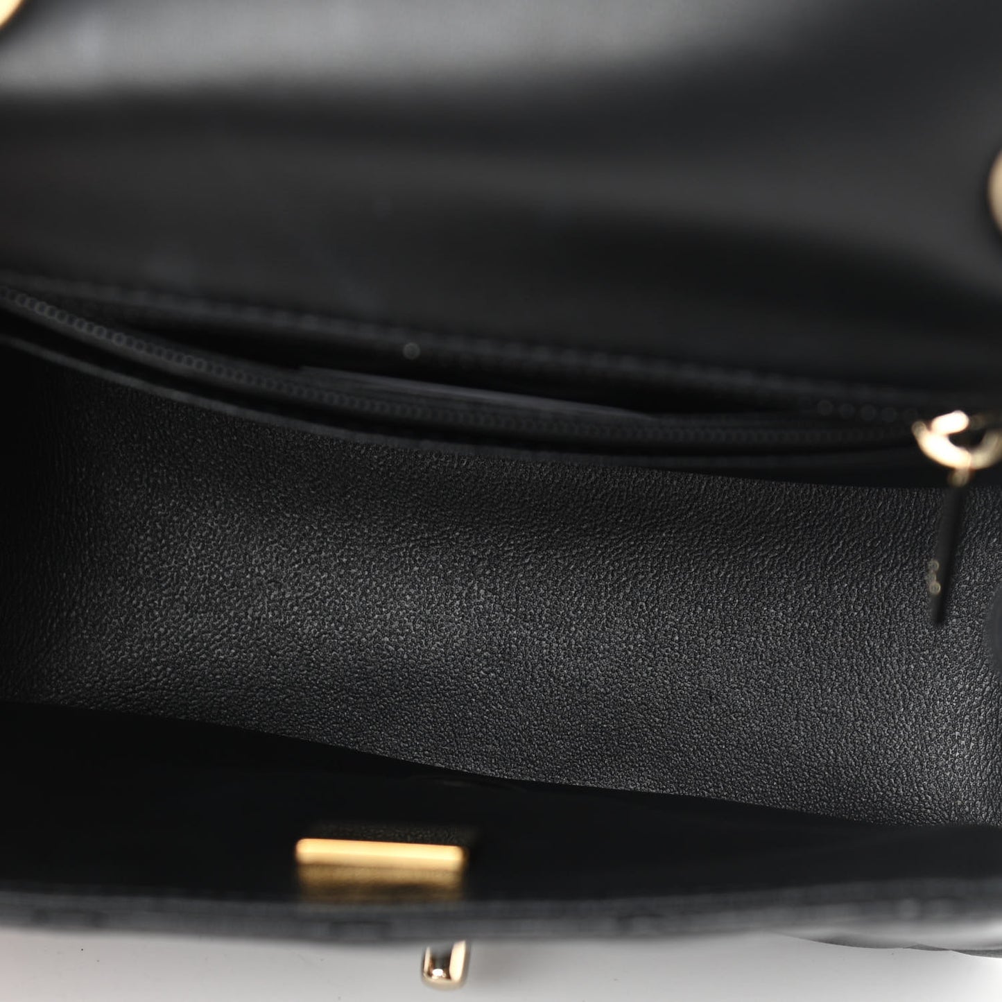 Lambskin Quilted Mini Square Flap Black