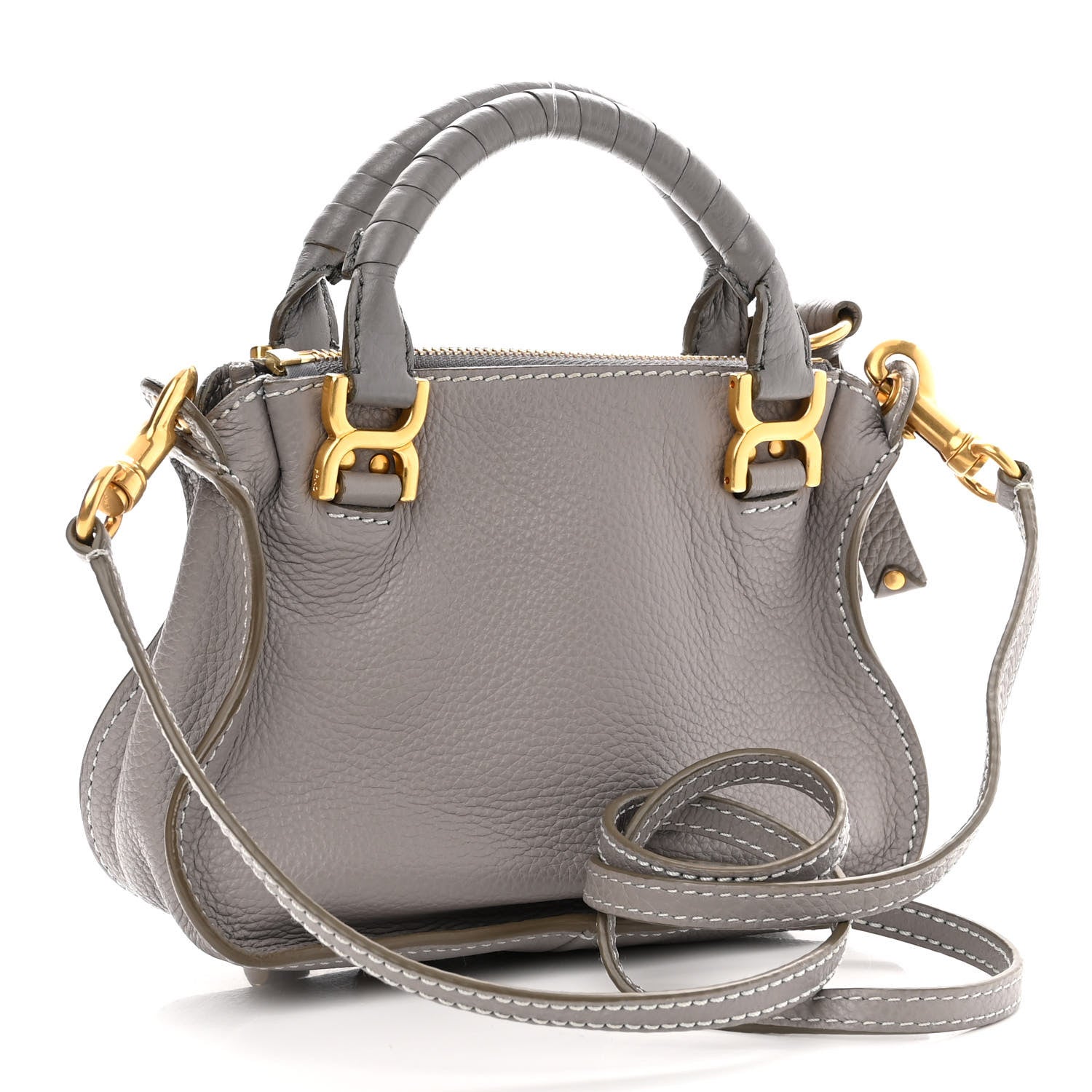 Chloe Calfskin Mini Marcie Satchel Light Cloud 3 of 10