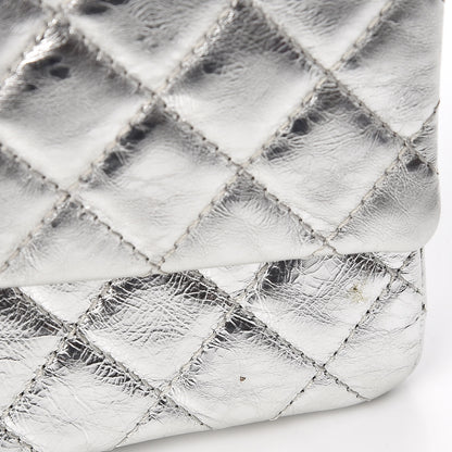 Chanel Metallic Aged Calfskin Quilted 2.55 Reissue 226 Flap Silver 8 of 11