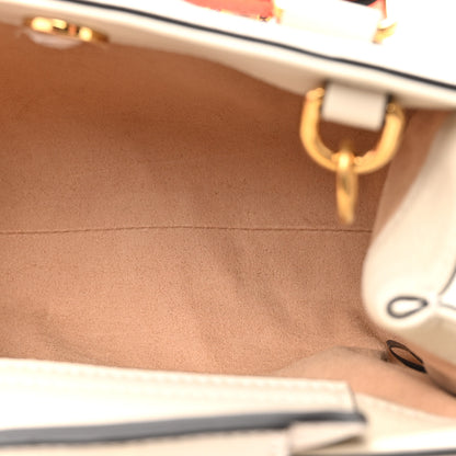 Gucci Wonka Grain Calfskin Mini Diana Tote Bag Mystic White Orange Fluo 5 of 10