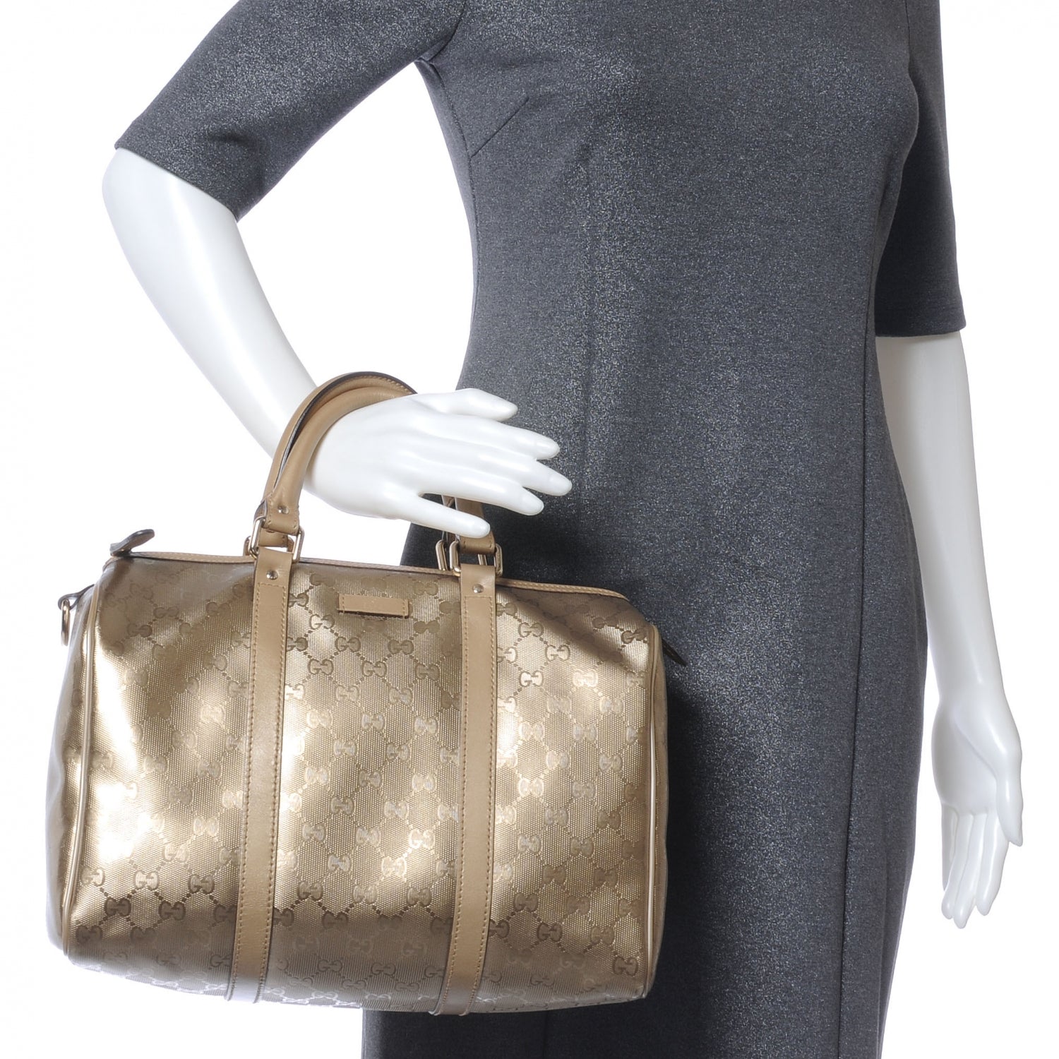 Gucci Imprime Monogram Medium Joy Boston Champagne 2 of 7