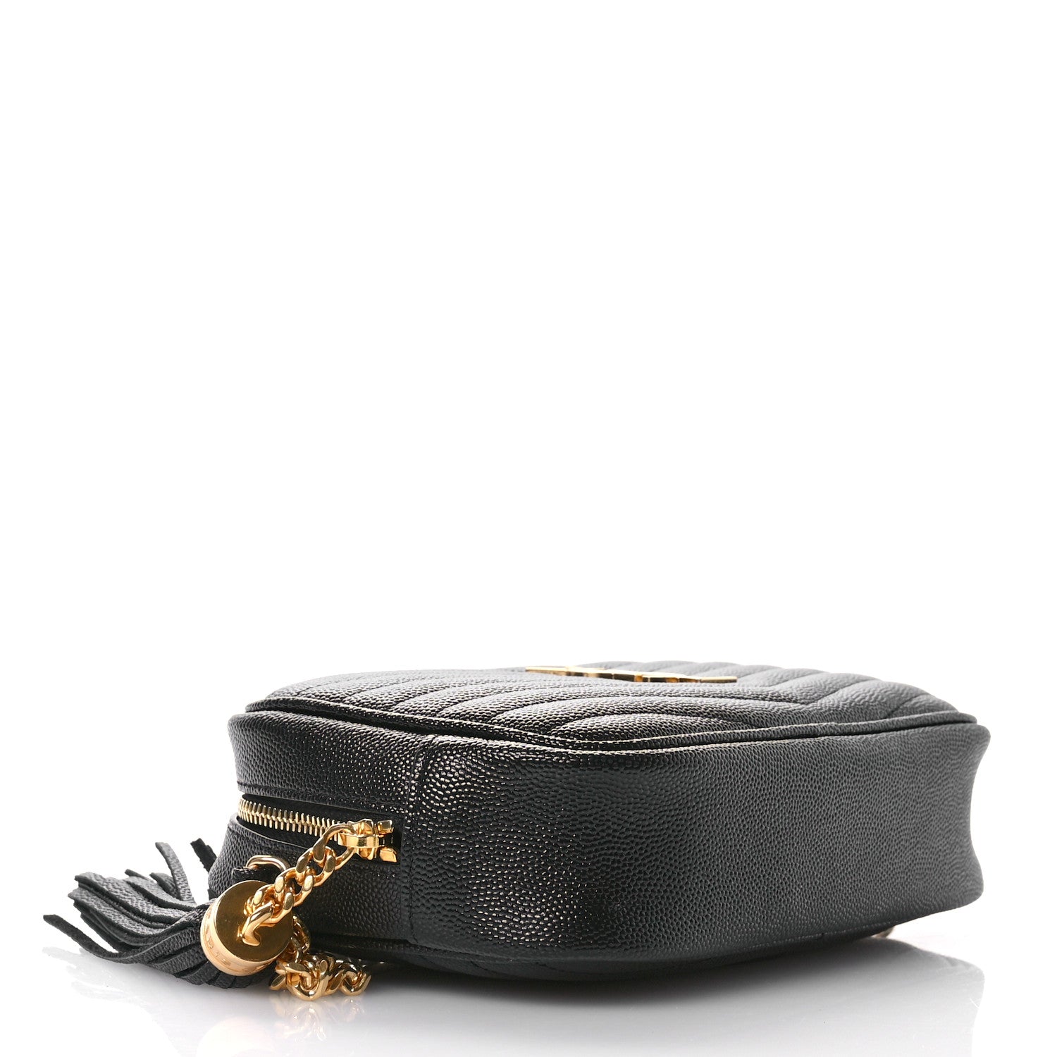 Saint Laurent Grain De Poudre Matelasse Monogram Mini Lou Camera Bag Black 4 of 10