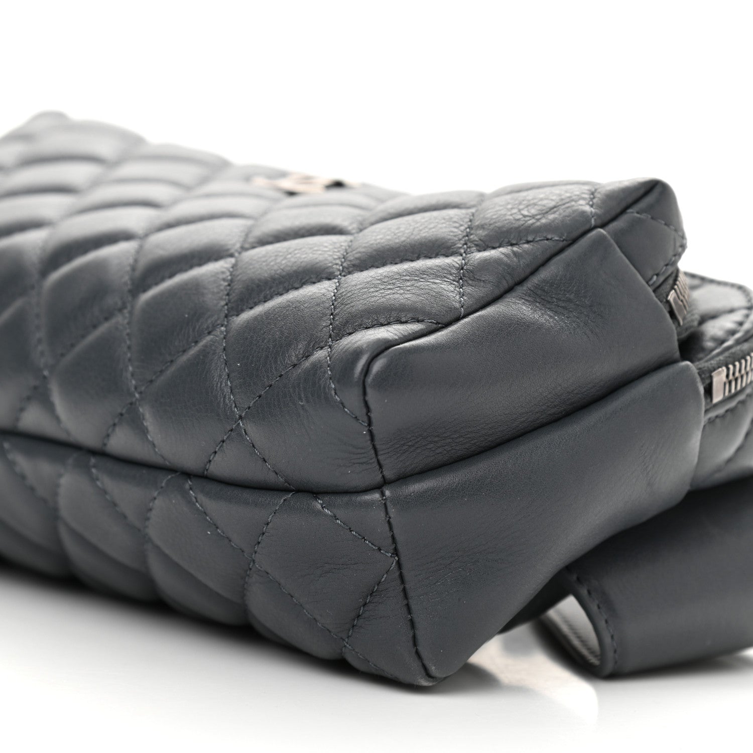 Chanel Calfskin Quilted Waist Bag Dark Grey 11 of 11