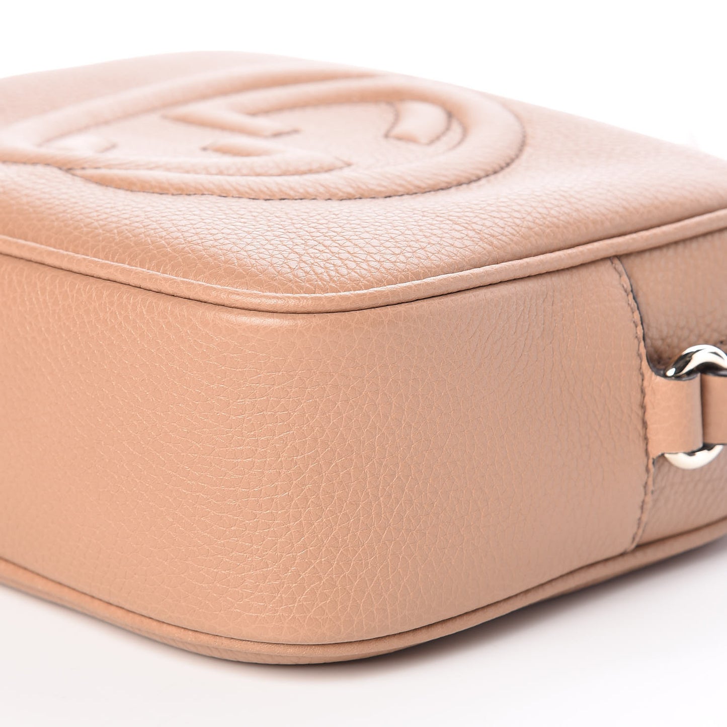 Pebbled Calfskin Small Soho Disco Bag Camelia
