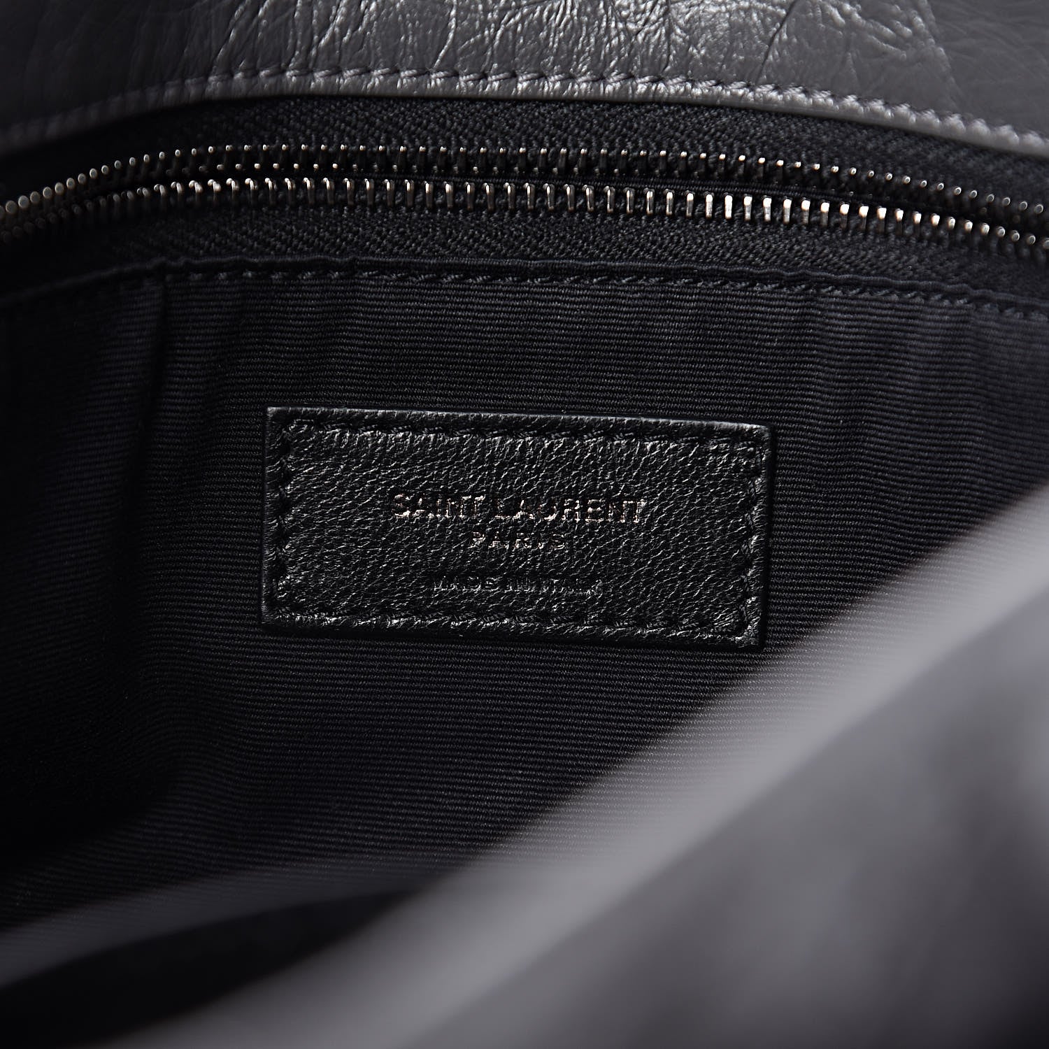 Saint Laurent Crinkled Calfskin Matelasse Monogram Medium Niki Chain Satchel Fog 6 of 10