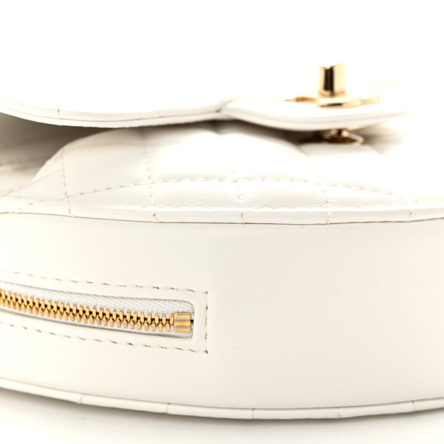 Chanel Lambskin Quilted CC In Love Heart Bag White 9 of 10