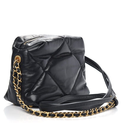 Chanel Lambskin Quilted Small Bowling Bag Black 3 of 9