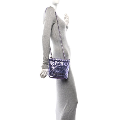 Chanel Metallic Calfskin Quilted Mini Chanel 22 Lilac 2 of 10