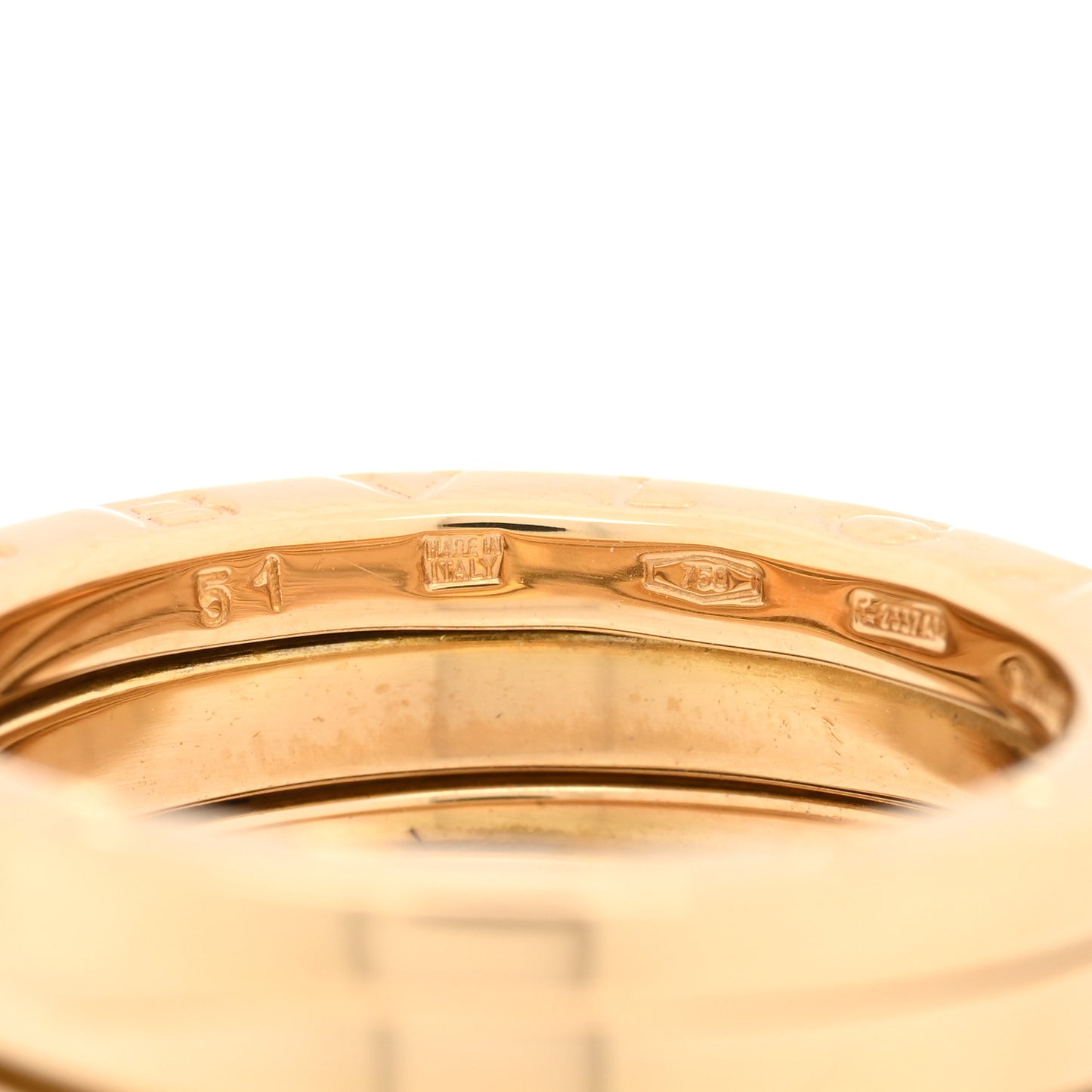 18K Yellow Gold B.Zero1 Two-Band Ring 51 5.75