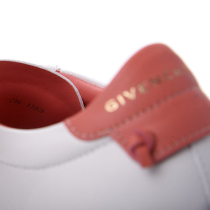 Givenchy Calfskin Band Logo Womens Urban Street Sneakers 36 White Red 9 of 11