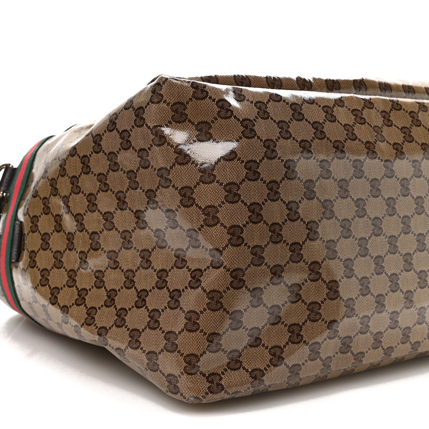 Gucci Crystal Monogram Web Large Carry On Duffle Bag Brown 8 of 9