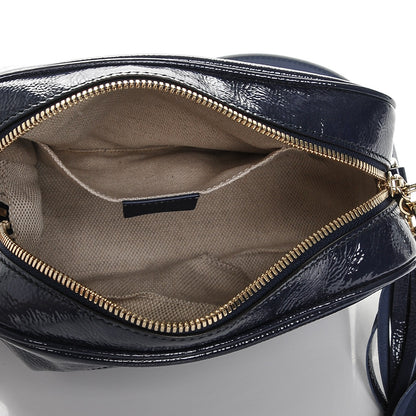 Gucci Vernice Naplack Small Soho Disco Bag Uniform Blue 5 of 7