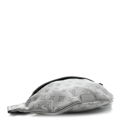 Louis Vuitton Calfskin Monogram Shadow Discovery Bumbag PM Gray 4 of 10