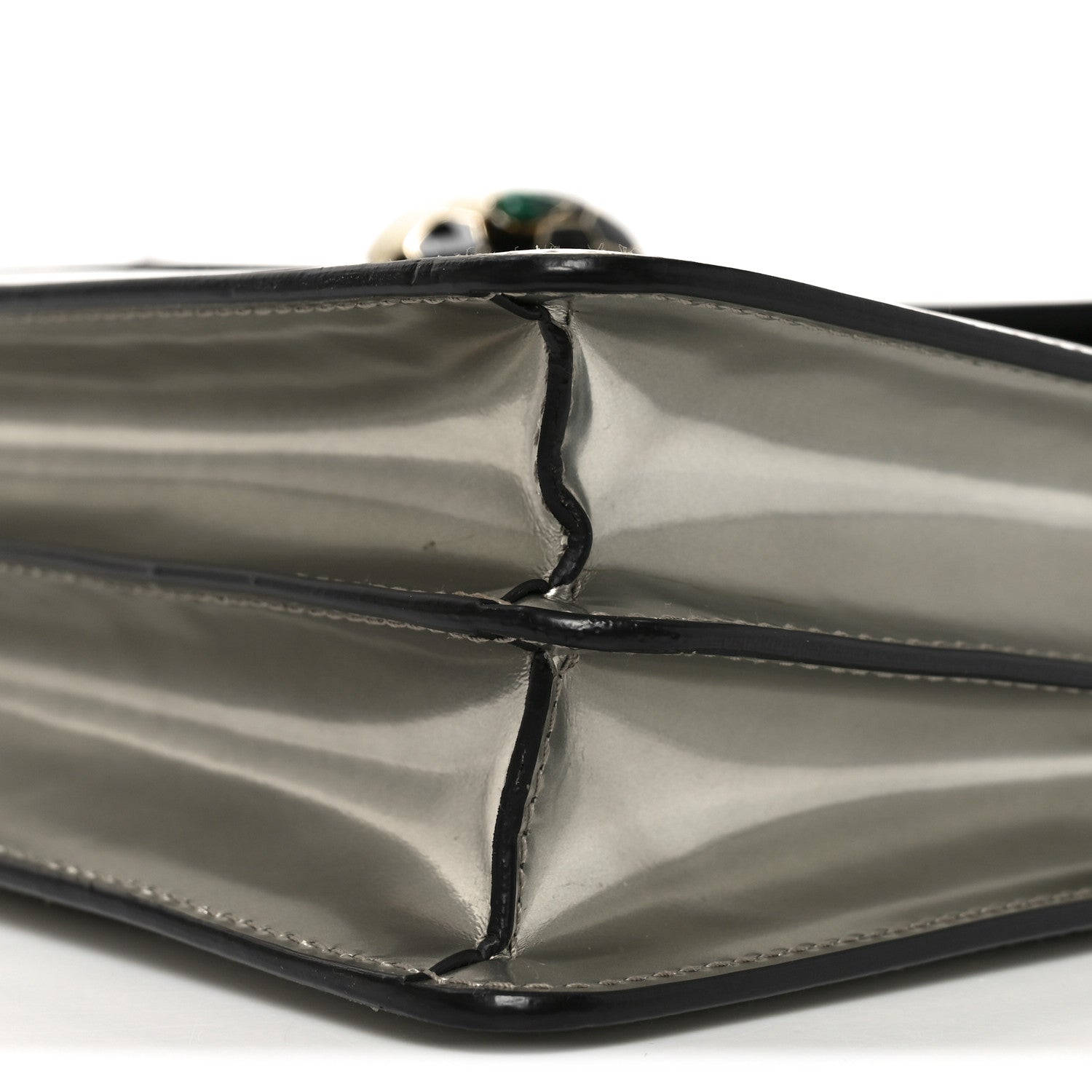 Bulgari Metallic Calfskin Serpenti Forever Shoulder Bag Silver 9 of 9