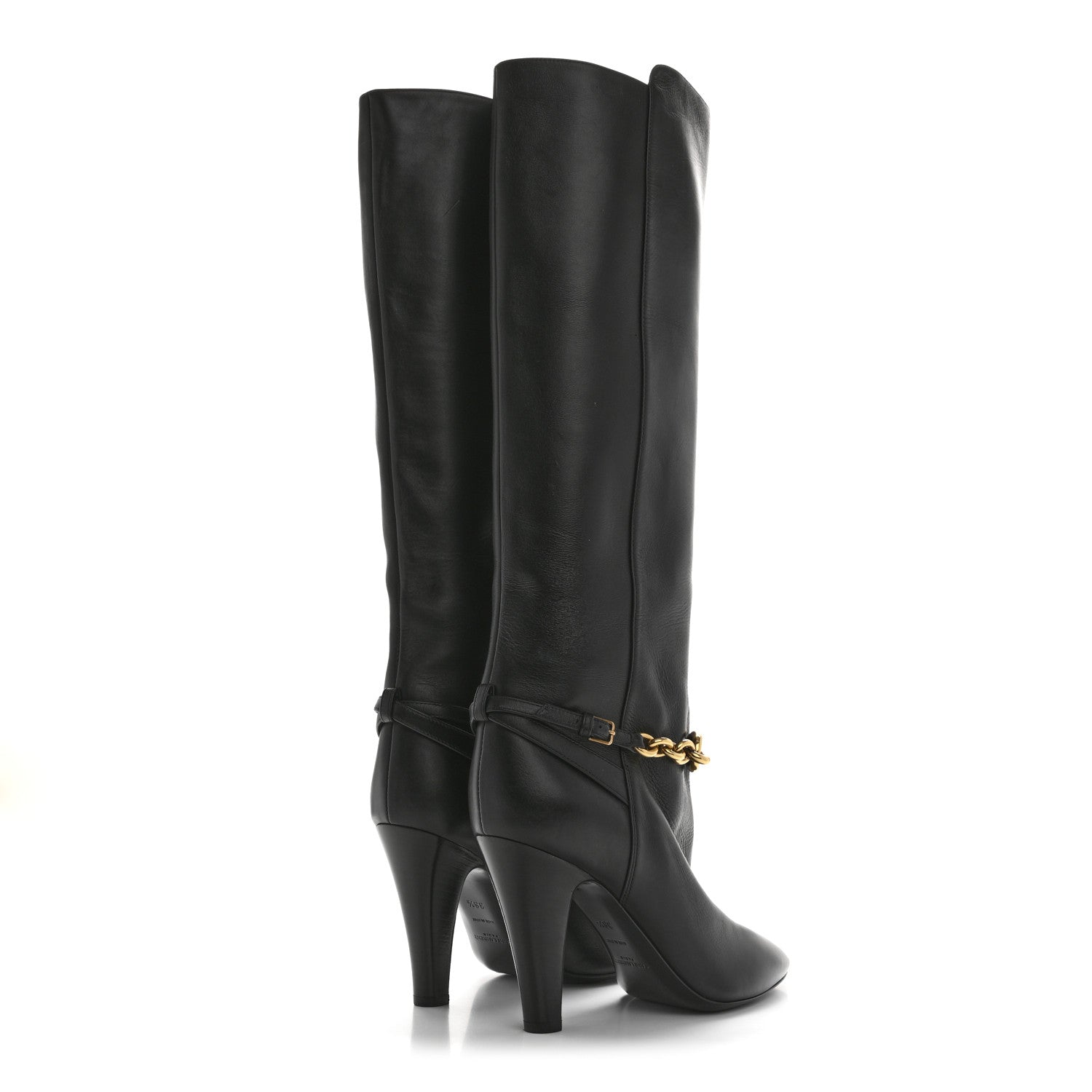 Saint Laurent Smooth Calfskin Le Maillon 95 Boots 38.5 Black 4 of 8