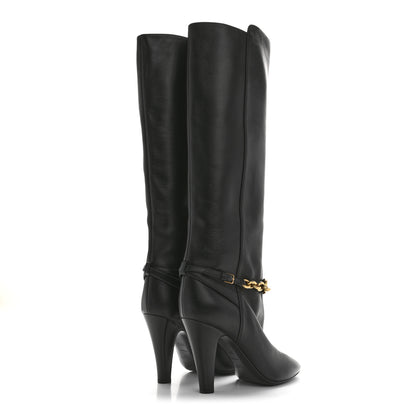 Saint Laurent Smooth Calfskin Le Maillon 95 Boots 38.5 Black 4 of 8