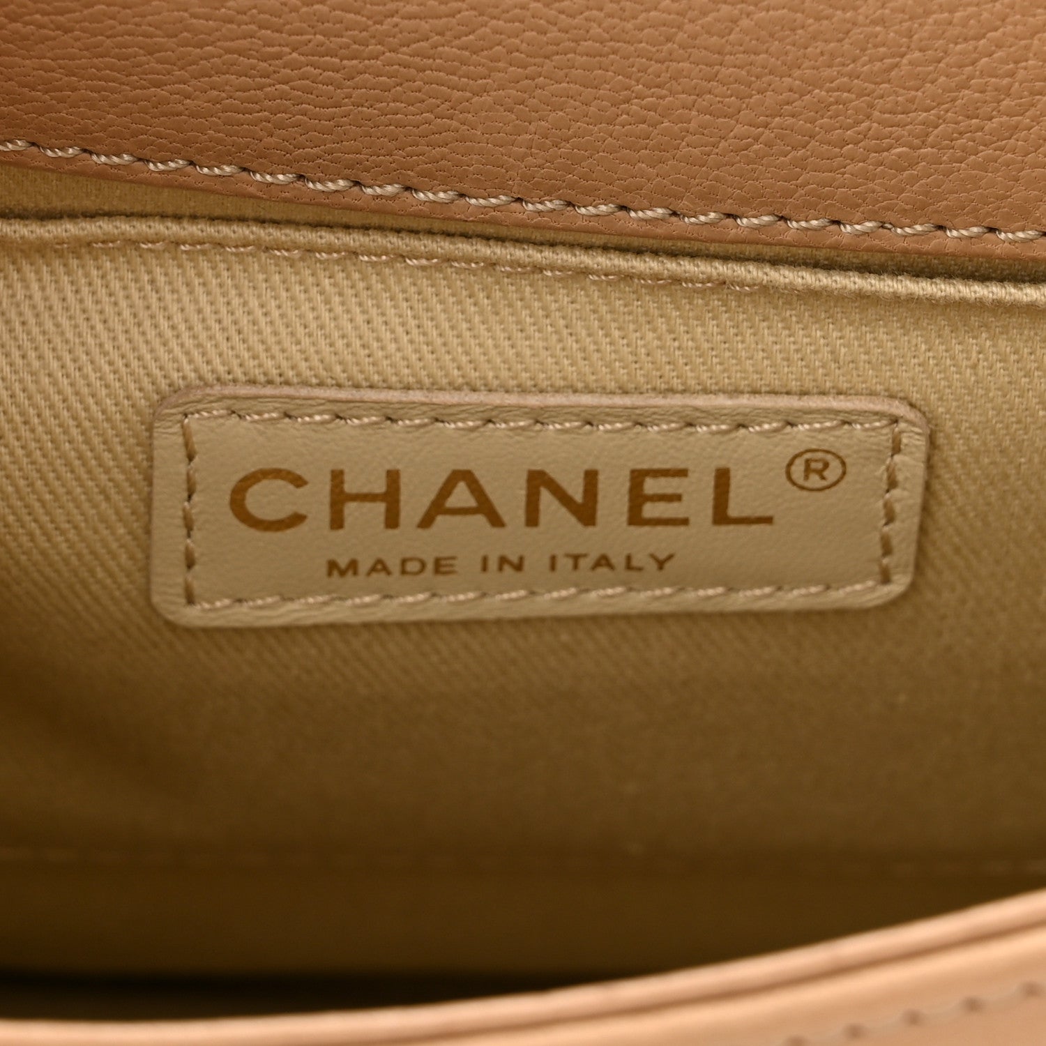 Chanel Goatskin Quilted Large Rita Top Handle Flap Beige 6 of 11