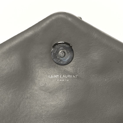 Saint Laurent Calfskin Y Quilted Monogram Large Loulou Chain Satchel Earth 6 of 12