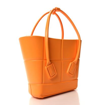 Bottega Veneta Rubber Maxi Intrecciato Mini Arco Tangerine 3 of 10