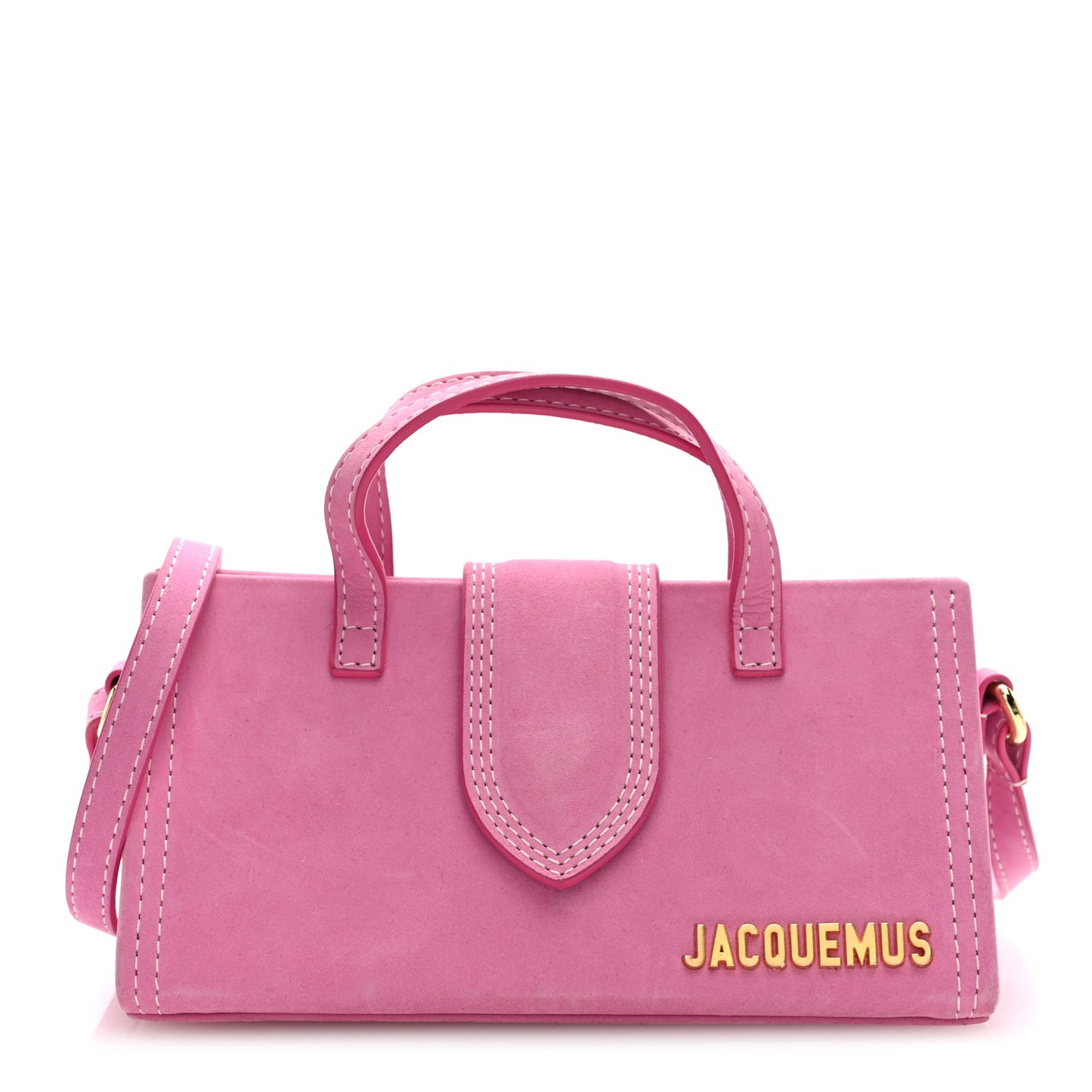 Nubuck Le Porte Top Handle Bag Pink