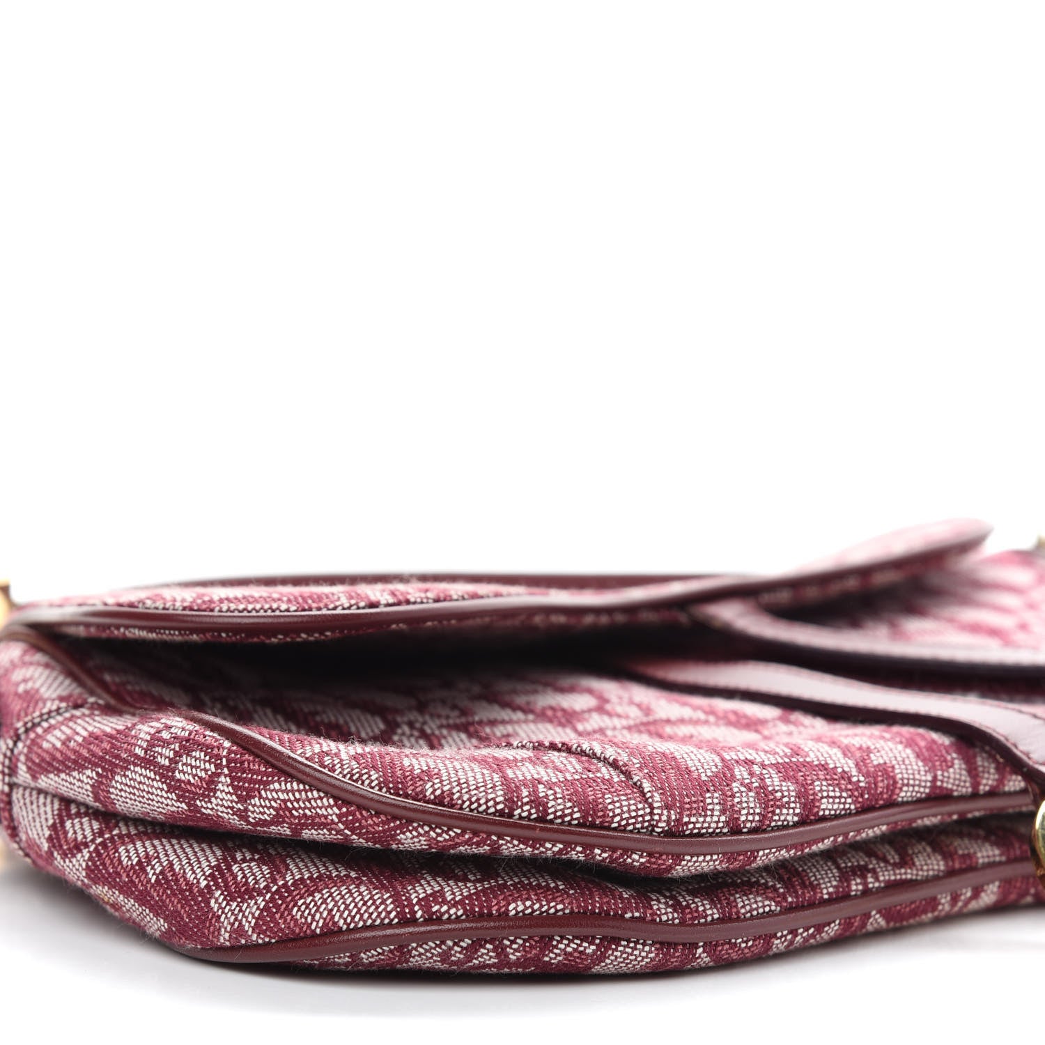 Christian Dior Monogram Double Saddle Bag Burgundy 4 of 8