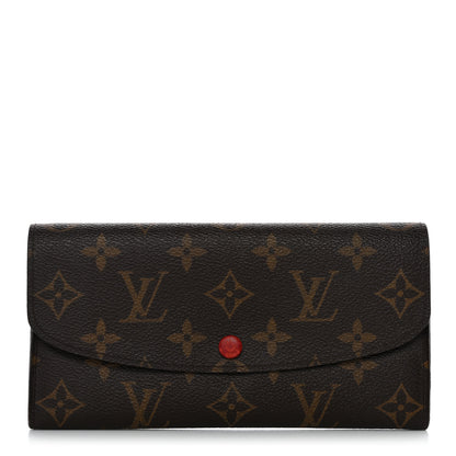Louis Vuitton Monogram Emilie Wallet Red 1 of 15