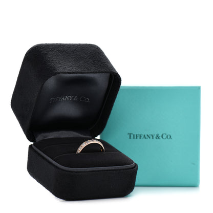 Tiffany 18K Rose Gold Diamond Metro Rose Cut Eternity Band Ring 51 5.75 3 of 3