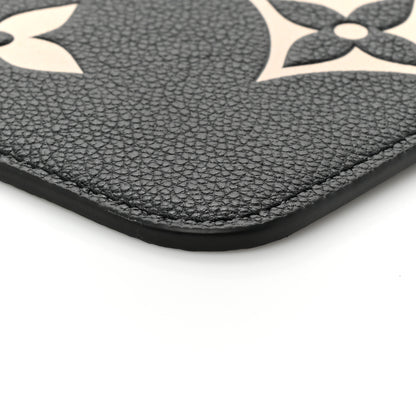 Louis Vuitton Empreinte Monogram Giant Neverfull MM Pochette Black Beige 7 of 8