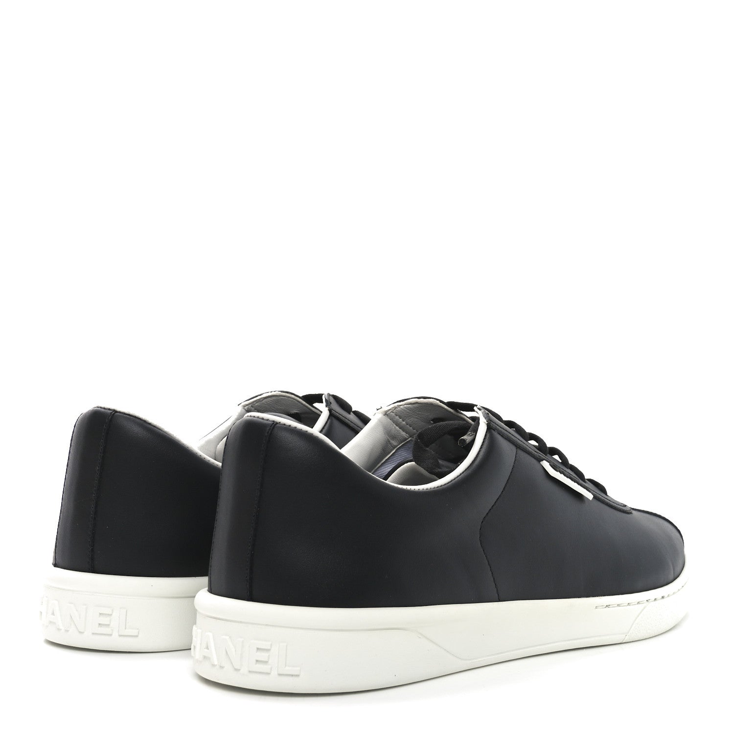 Chanel Calfskin Tennis CC Mens Sneakers 44 Black 5 of 8