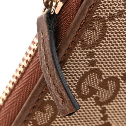 Gucci Monogram Dollar Calfskin Zip Around Wallet Beige Ebony Tabacco 9 of 11