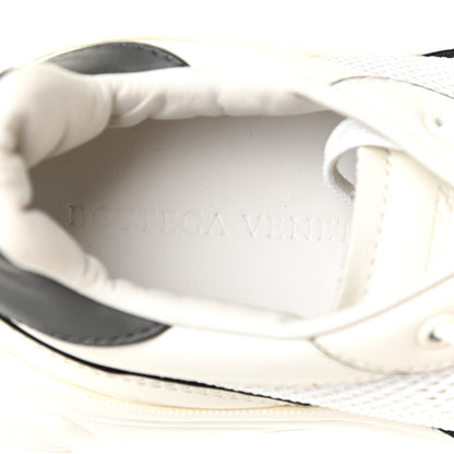 Bottega Veneta Calfskin Technical Mesh Speedster Sneakers 42 White Black 10 of 14
