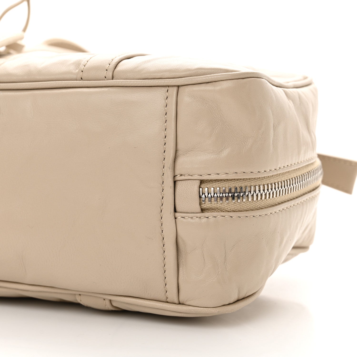 Prada Nappa Antique Small Re-Edition 2001 Two Handle Crossbody Bag Deserto 10 of 11