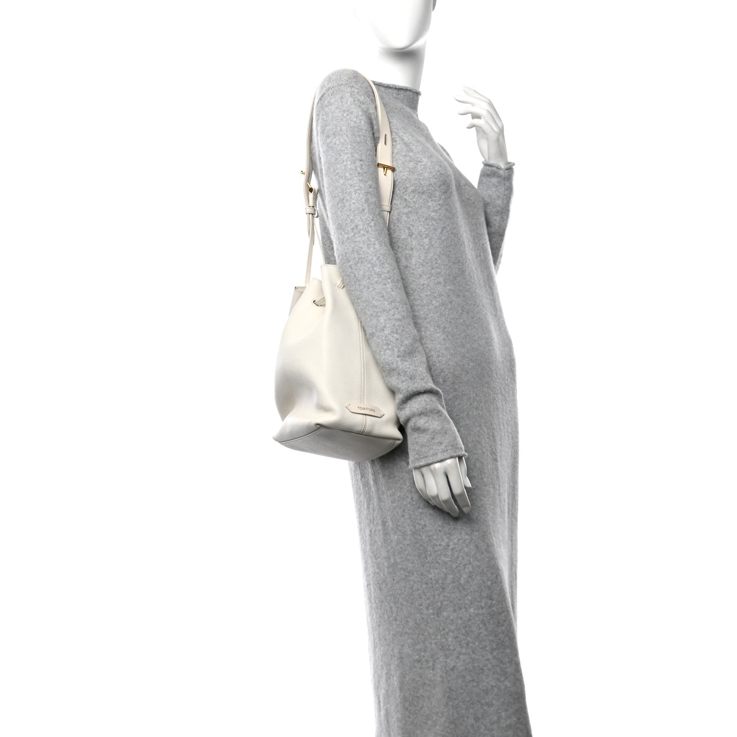 Tom Ford Calfskin Zip Bucket Bag 2 of 11