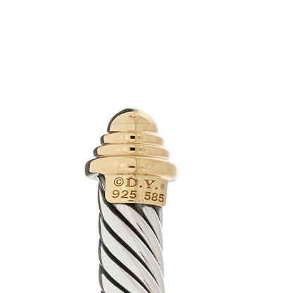 David Yurman Sterling Silver 14K Yellow Gold 5mm Cable Classics Bracelet 3 of 4