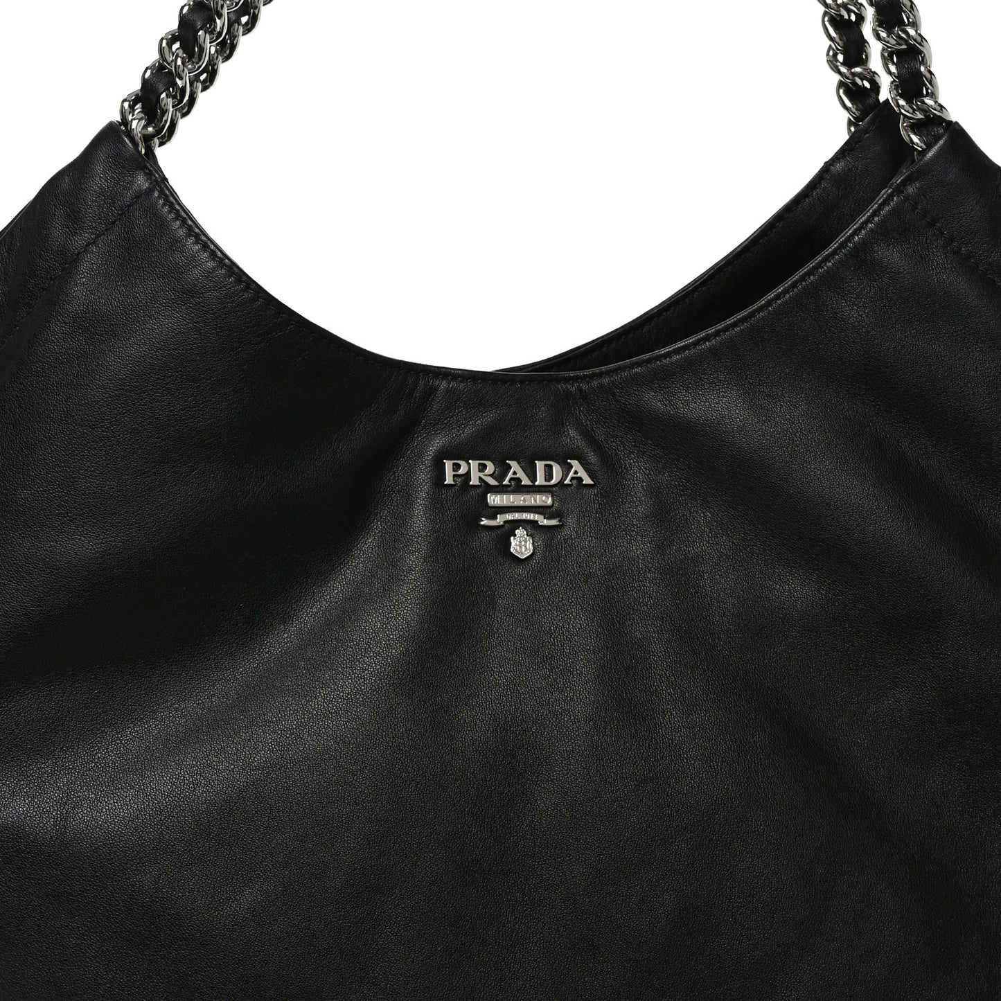Soft Calf Chain Tote Black