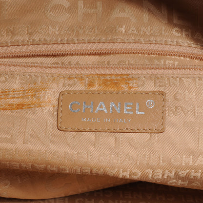 Chanel Leather Perforated Bowler Beige 6 of 7