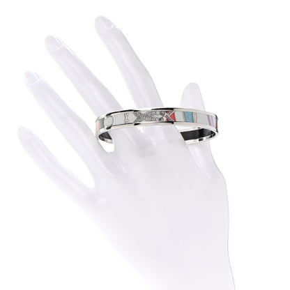 Hermes Enamel Printed Narrow Cavald'Or Bracelet 65 Romantique 2 of 5
