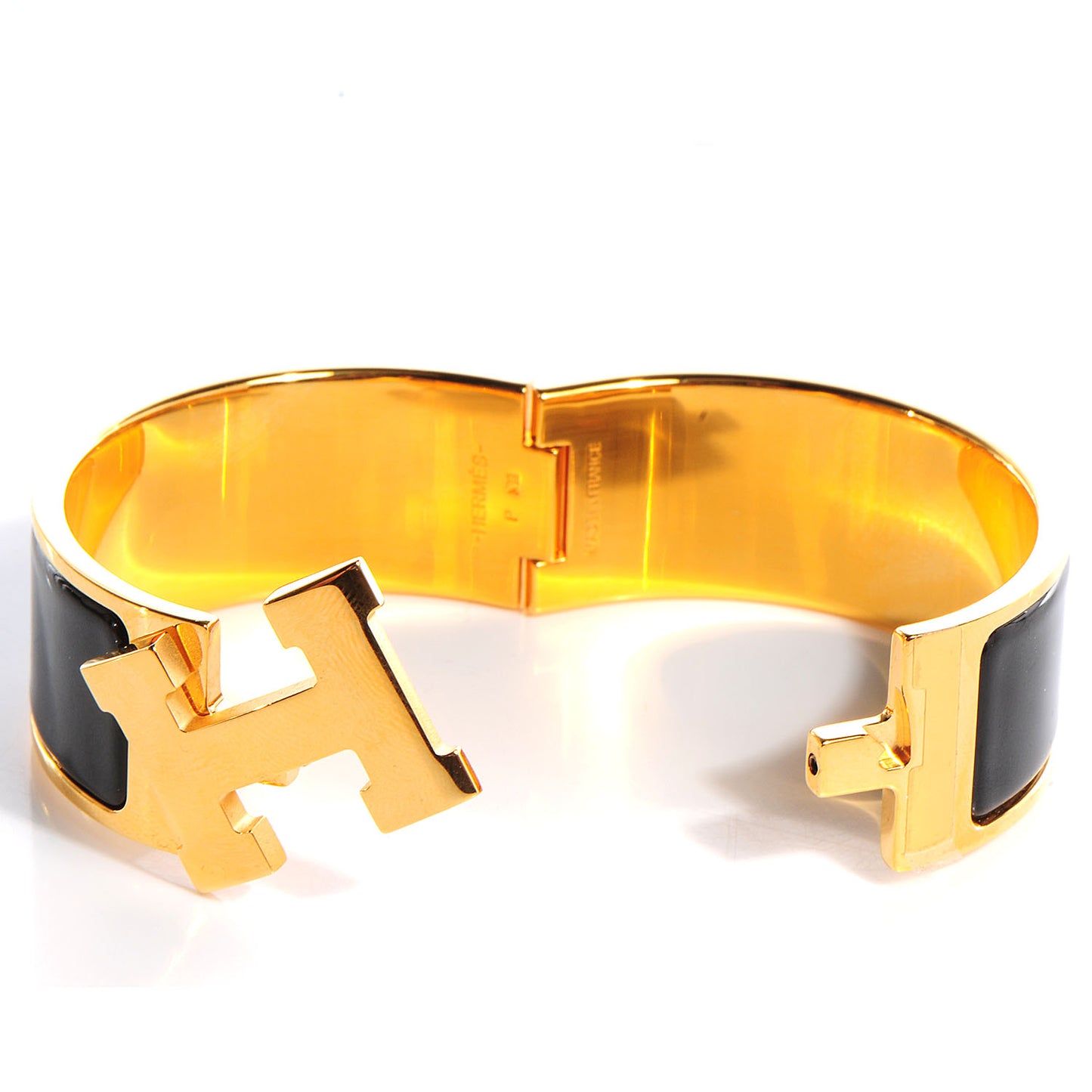 Enamel Wide Clic Clac H Bracelet PM Black