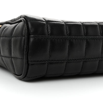 Saint Laurent Lambskin Carre Quilted Cassandre Mini Camera Bag Black 9 of 11
