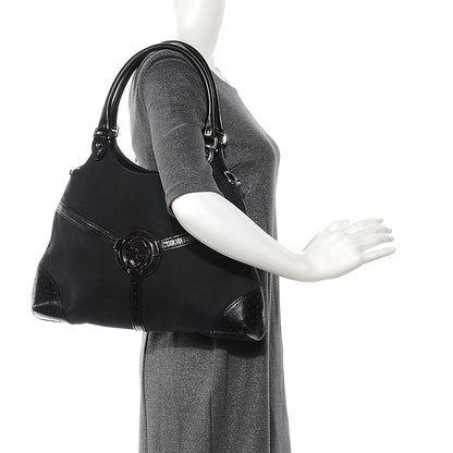 Gucci Canvas Reins Hobo Black 2 of 8