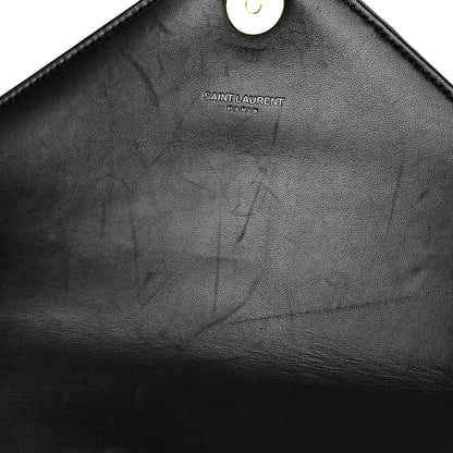 Saint Laurent Metallic Calfskin Matelasse Chevron Monogram Medium College Satchel Multicolor 11 of 17