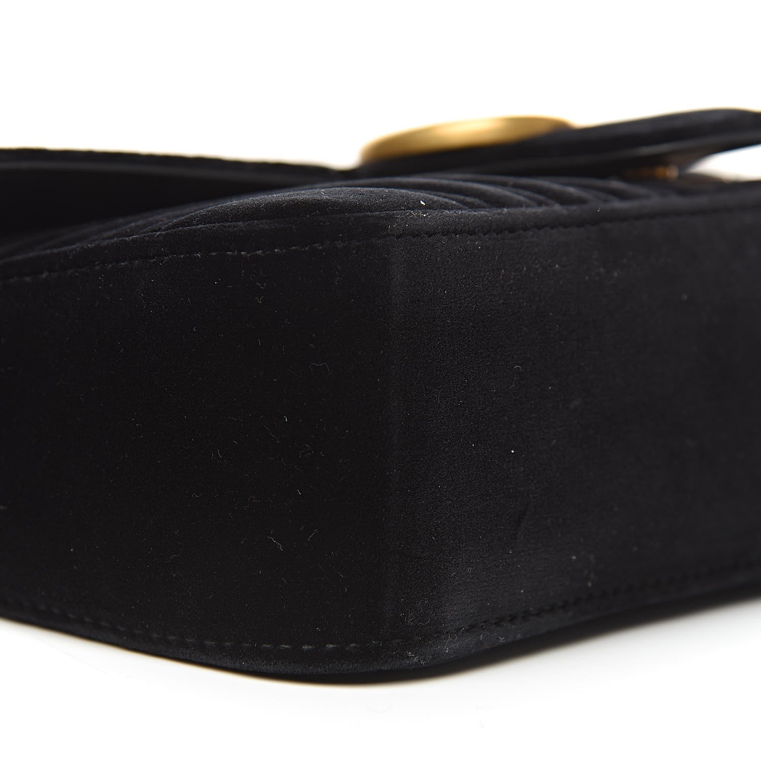 Gucci Velvet Matelasse Small GG Marmont Shoulder Bag Black 8 of 10