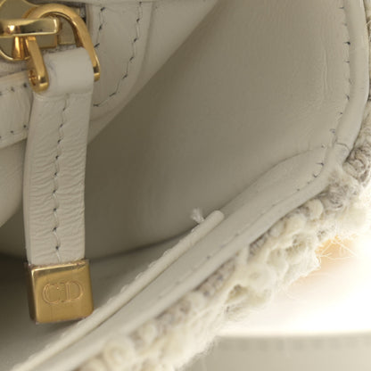 Christian Dior Tweed Cannage Small Caro Bag White 11 of 12