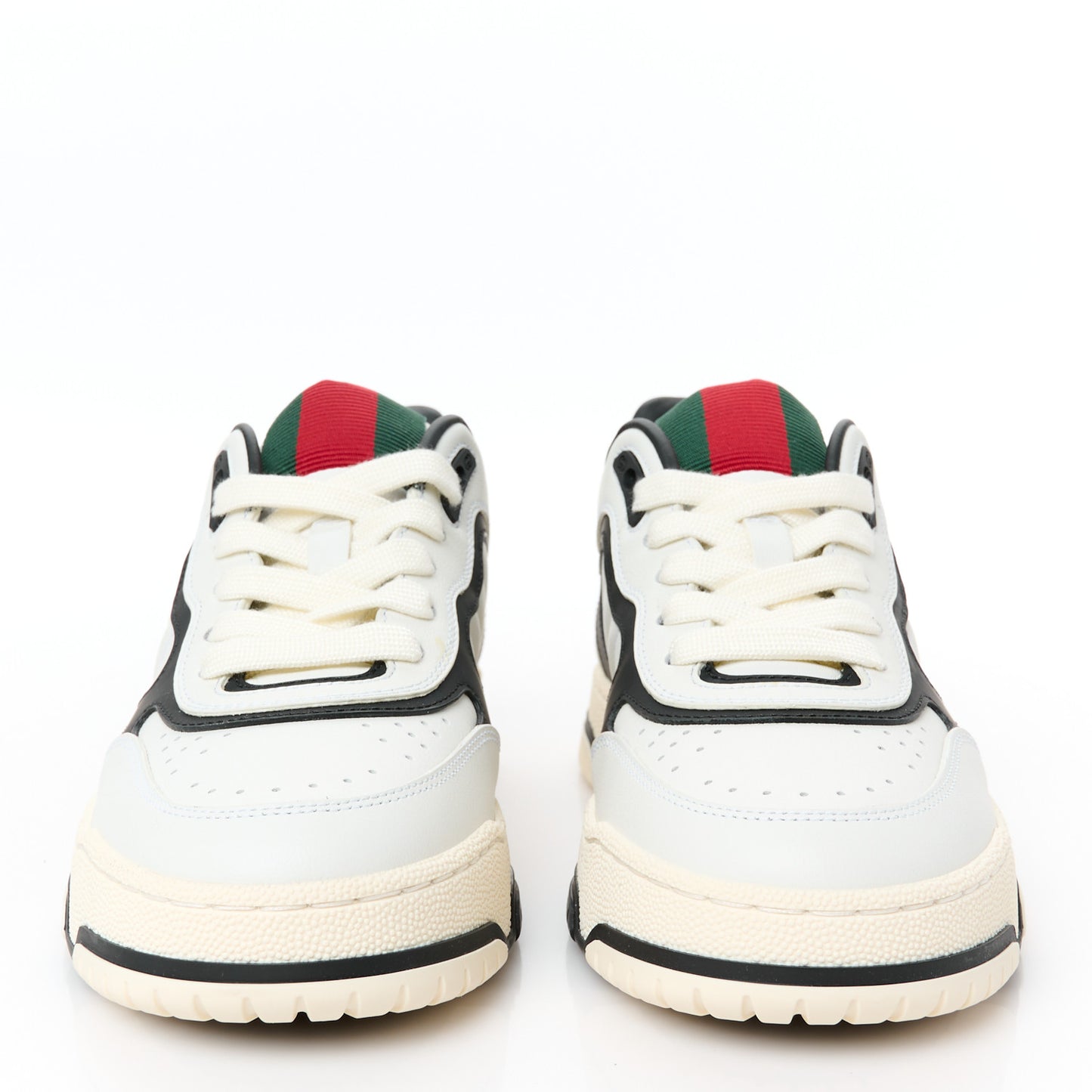 Calfskin Womens Re-Web Sneakers 36 Black White